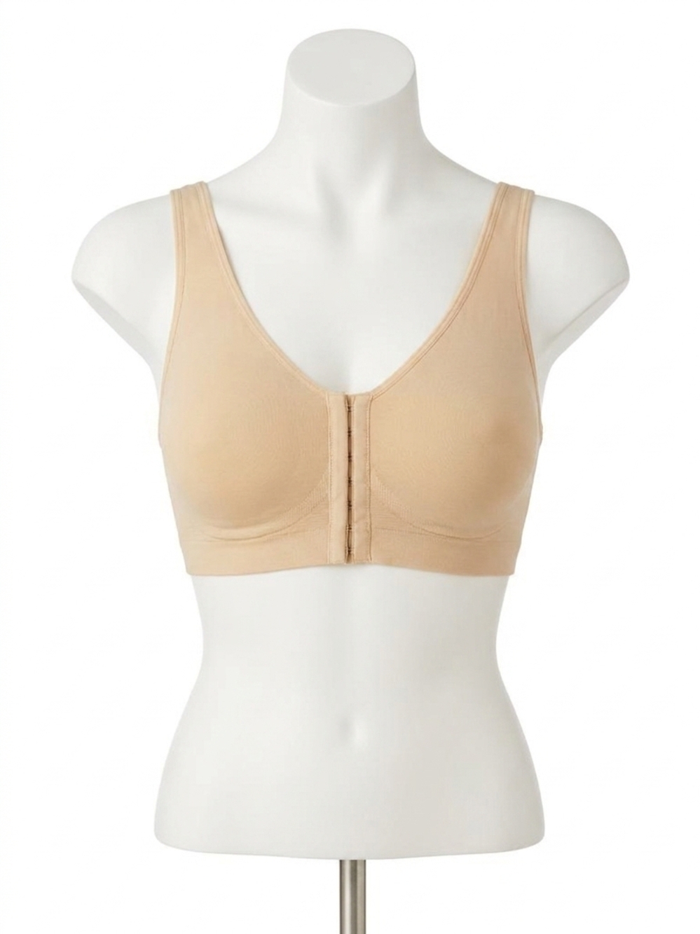 NEW WACOAL women's b-smooth front close bralette in natural nude